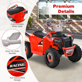 NNECW 6V Battery Powered Kids Ride on ATV with Direction Control-Red