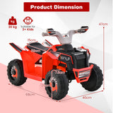 NNECW 6V Battery Powered Kids Ride on ATV with Direction Control-Red