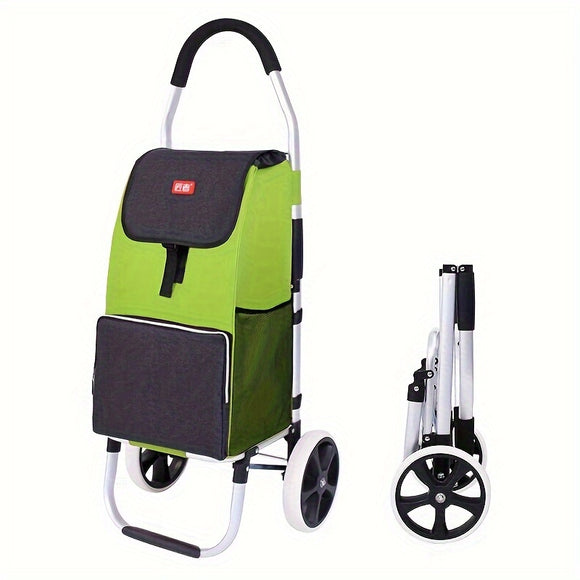 NNETM Folding Shopping Cart with Waterproof Trolley Bag