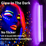 "2pcs 32.0cm USB UV LED Blacklight 385-400nm Black Light Bar Light Effect Party Light Stage Lights, with Switch for Halloween/ Christmas/Valentine's Day Club Party Disco, Low Voltage 5V"