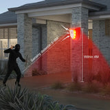 NNETM Solar-Powered Security Alarm Light with 129dB Gunshot and Dog Barking Sounds