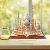 NNETM 2D Flat Acrylic Mosque Desktop Tabletop Decoration