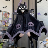 NNETM Chill-Proof Cozy Bat-Themed Hooded Wearable Blanket