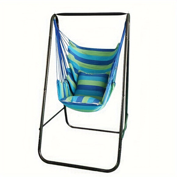 NNETM Hammock Chair With Metal Stand Indoor Outdoor Swing
