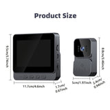 NNETM Video Doorbell Camera – 4.3" HD Screen with Night Vision & Two-Way Audio