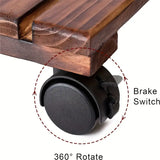 NNETM Lockable Patio Outdoor Roller Flower Pot 30.48 cm - Set of 2