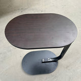 NNETM C-Shaped Side Table with Metal Frame