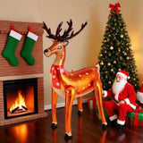 NNETM 4D Inflatable Christmas Deer Decorations (2pcs)