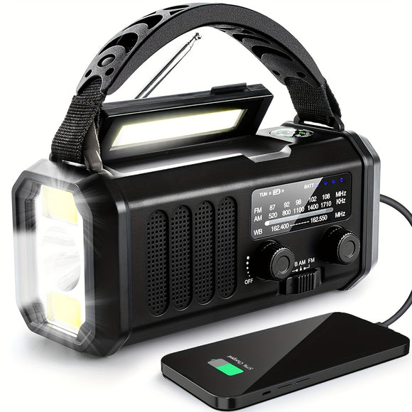 NNETM Portable Emergency Radio with Solar Power (10000mAh)