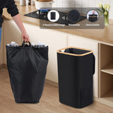 NNETM Household Recycling Bin with 2 Detachable Inner Bags