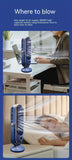 NNETM Large Battery Dual Motor Portable Fan - Blue