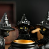 NNETM Halloween Witch Cat Sculpture Figurine