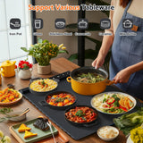 NNETM Electric Food Warming Mat – 65×39cm Rollable Silicone Heat Tray (3 Temp Levels)