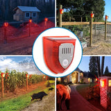 NNETM Solar-Powered Security Alarm Light with 129dB Gunshot and Dog Barking Sounds