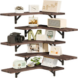NNETM 5-Tier Wall Corner Shelf Set