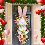 NNETM 2D Flat Easter Bunny Wall Hanging Decoration