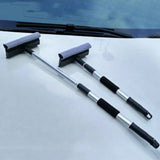 Adjustable Extendable Car Windshield Cleaning Tool – Window Sponge Squeegee Brush with Microfiber Cleaning Pad