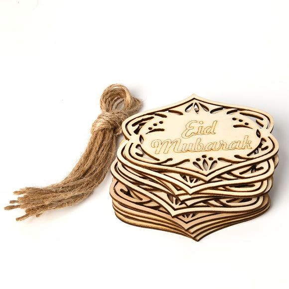 NNETM 10 Packs Wooden Ramadan Decorations