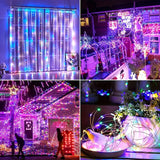 NNETM Solar-Powered Sparkle: Christmas Copper Wire String Lights