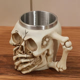 3D Skull Ghost Head Halloween Mug