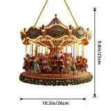 NNETM Santa Claus Carousel Acrylic Sun Catcher –  Hanging Decor