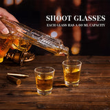NNETM Gun Whiskey Decanter Set with Shot Glasses