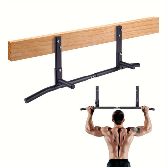 NNETM Wall-Mounted Stainless Steel Pull-Up Bar Black