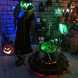 NNETM Witch's Cauldron with Lights - Black Plastic Bowl