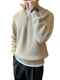 Men's Zip-Front Knit Sweater