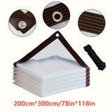 NNETM Transparent PVC Waterproof Tarpaulin for Outdoor Protection