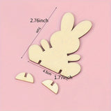 NNETM 10pcs Wooden Easter Bunny DIY Decoration Set