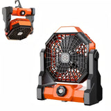Portable Rechargeable Camping Fan with LED Light