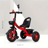NNETM Youngsters Tricycle Push Handle Stainless Steel Frame