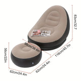 NNETM Lazy Inflatable Sofa Bed with Ottoman