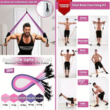 NNETM 17pcs Fitness Resistance Bands Set – Medium Tension