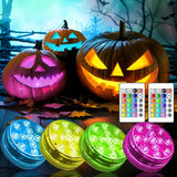 NNETM 4pcs Spooky Pumpkin LED Lights