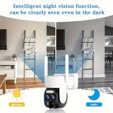 NNETM Solar Wireless Security Camera Outdoor 360° HD Zoom