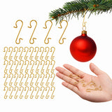 60pcs Gold Metal Christmas Ornament Hooks  Hangers