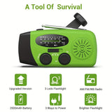 NNETM Portable Emergency Radio with Power Bank & Flashlight