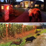 NNETM Solar-Powered Security Alarm Light with 129dB Gunshot and Dog Barking Sounds