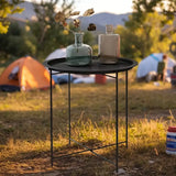 NNETM Outdoor Foldable Stainless Steel Coffee Table