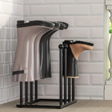 NNETM Black Metal Shoe Rack Organizer for Entryway