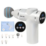 NNETM Portable Handheld 8-Speed Massage Gun with 12 Replaceable Heads(White)