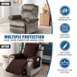 1PC Recliner Chair Cover with Pocket