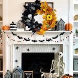 NNETM Skull Halloween Wreath Door Decor