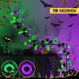 NNETM Halloween Willow Vine Garland with 54 LED Lights