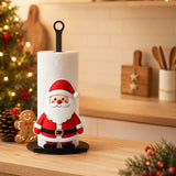 23cm Christmas Paper Towel Holder Vertical Santa Claus