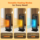 NNETM 2000W Portable Ceramic Heater with Remote