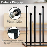 NNETM Black Metal Shoe Rack Organizer for Entryway