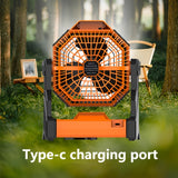 NNETM Portable Fan 5-Speed with LED Lighting